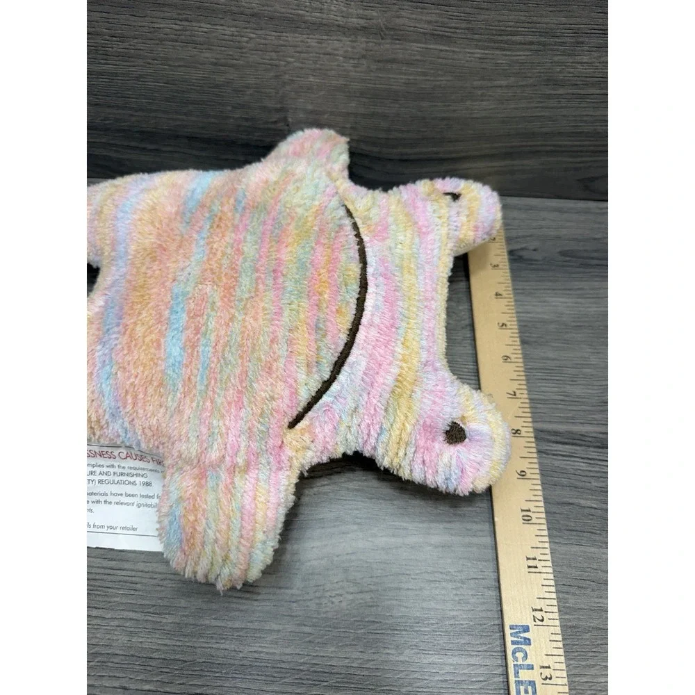 Urban Outfitters Grumpy Frog Cushion Pillow Plush Multi Colored Striped 11